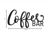 Coffee Bar Metal Wall Sign
