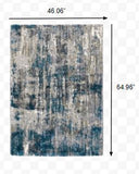 5'x8' Grey and Blue Grey Skies Area Rug