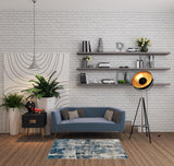 5'x8' Grey and Blue Grey Skies Area Rug