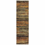 3'x5' Gold and Slate Abstract  Area Rug