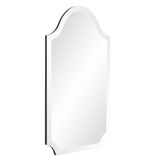Minimalist Rectangle Arched Glass Mirror with Beveled Edge And Scalloped Corners