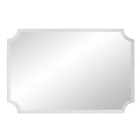 Minimalist  Rectangle Mirror with Beveled Edge And Scalloped Corners