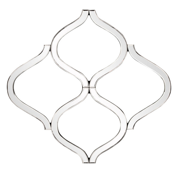 Interlocking Mirrored Curved Shapes with Beveled Edge