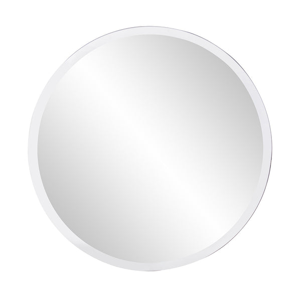 28' x 28' Minimalist Round Mirror with Beveled Edge