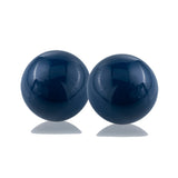 Set of 2 Blue Aluminum Decorative Spheres 3'