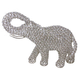 Silver and Faux Crystal Elephant Sculpture