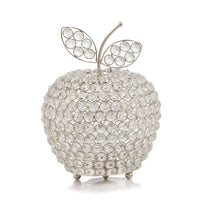 11' Silver Apple Faux Crystal Sculpture