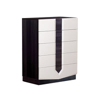 White and Grey Chest with 5 Drawer