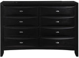 Black Dresser with 5 Chambared Drawer