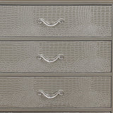 Silver Tone Chest with 5 Spacious Interior Drawers