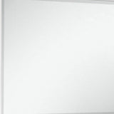White Mirror with Rectangular Wood Trim