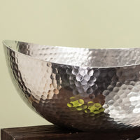 Handcrafted 12" Hammered Stainless Steel Centerpiece Bowl