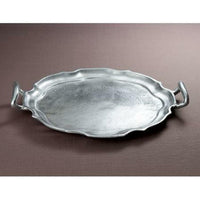 Vintage Look Baroque Silver Handled Tray