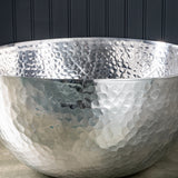 Handcrafted Hammered Stainless Steel Square Centerpiece Bowl
