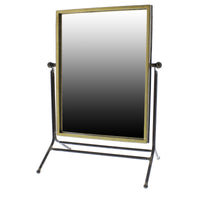 Rustic Goldtone Rectangular Vanity Mirror