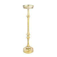 Brushed Gold Finish Drink Size Accent Table