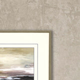 Rectangular Weathered Walnut Stain Strips Mirror
