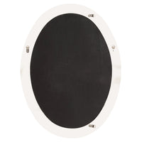 Oval Mirror In A Glossy White Wood Frame