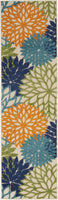 2? x 12? Multicolor Floral Indoor Outdoor Runner Rug