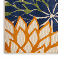 2? x 12? Multicolor Floral Indoor Outdoor Runner Rug
