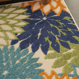 3? x 4' Orange Floral Outdoor Area Rug
