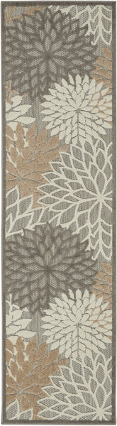 2? x 10? Natural and Gray Indoor Outdoor Runner Rug