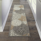 2? x 10? Natural and Gray Indoor Outdoor Runner Rug