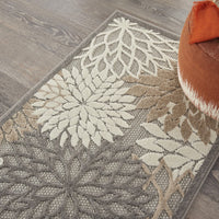2? x 10? Natural and Gray Indoor Outdoor Runner Rug