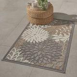 2? x 10? Natural and Gray Indoor Outdoor Runner Rug