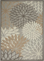 2? x 10? Natural and Gray Indoor Outdoor Runner Rug