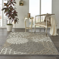 2? x 10? Natural and Gray Indoor Outdoor Runner Rug