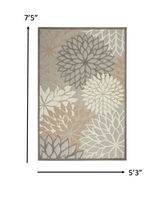 2? x 10? Natural and Gray Indoor Outdoor Runner Rug