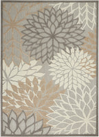 2? x 10? Natural and Gray Indoor Outdoor Runner Rug