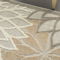 2? x 10? Natural and Gray Indoor Outdoor Runner Rug