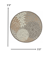 2? x 10? Natural and Gray Indoor Outdoor Runner Rug