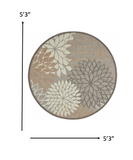 2? x 10? Natural and Gray Indoor Outdoor Runner Rug