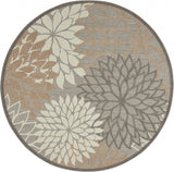 2? x 10? Natural and Gray Indoor Outdoor Runner Rug