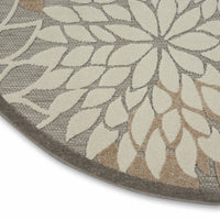2? x 10? Natural and Gray Indoor Outdoor Runner Rug