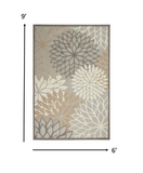 2? x 10? Natural and Gray Indoor Outdoor Runner Rug