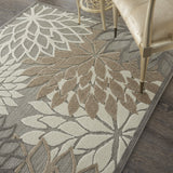 2? x 10? Natural and Gray Indoor Outdoor Runner Rug