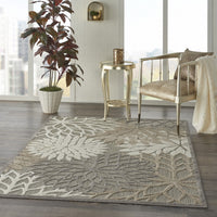 2? x 10? Natural and Gray Indoor Outdoor Runner Rug