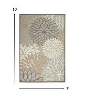 2? x 10? Natural and Gray Indoor Outdoor Runner Rug