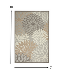 2? x 10? Natural and Gray Indoor Outdoor Runner Rug
