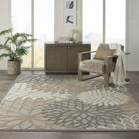 2? x 10? Natural and Gray Indoor Outdoor Runner Rug