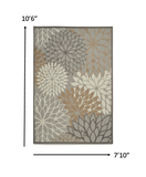 2? x 10? Natural and Gray Indoor Outdoor Runner Rug