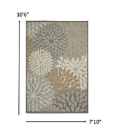 2? x 10? Natural and Gray Indoor Outdoor Runner Rug