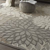 2? x 10? Natural and Gray Indoor Outdoor Runner Rug