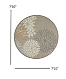 2? x 10? Natural and Gray Indoor Outdoor Runner Rug