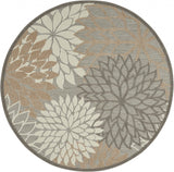 2? x 10? Natural and Gray Indoor Outdoor Runner Rug