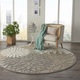 2? x 10? Natural and Gray Indoor Outdoor Runner Rug